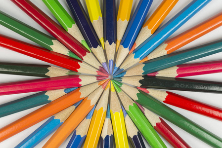 铅笔的互补色的色圈