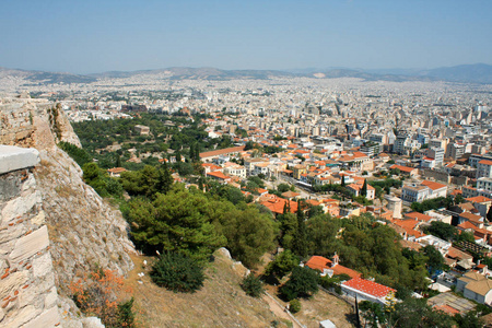 希腊雅典的鸟瞰图