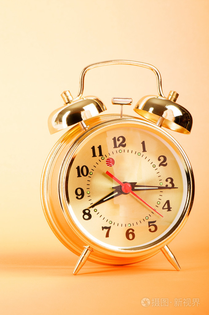 时间概念闹钟彩色背景