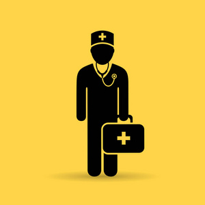 医护剪影医生剪影图标照片