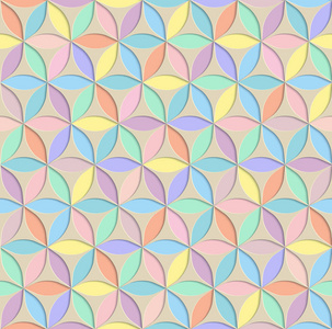 3d 复活节无缝抽象的几何图案