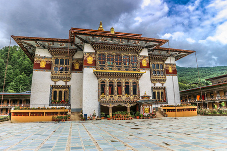 在不丹传统不丹寺庙建筑