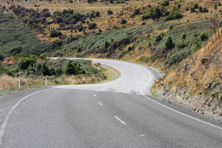 大洋洲奥塔哥连续弯路照片