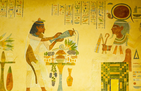 墙上有画的埃及概念