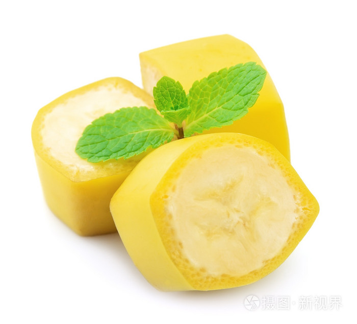 香蕉和薄荷