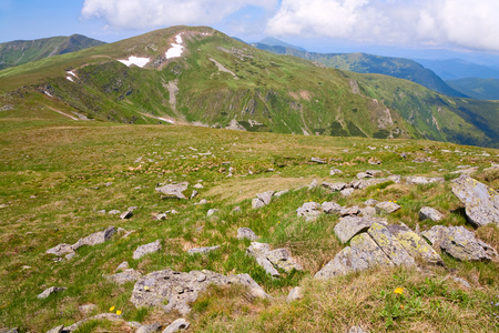 夏季山脉乌克兰喀尔巴阡山脉