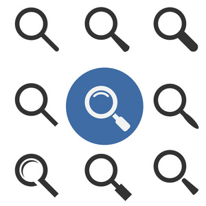 搜索图标矢量集照片