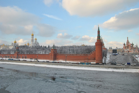 莫斯科克里姆林宫冬天
