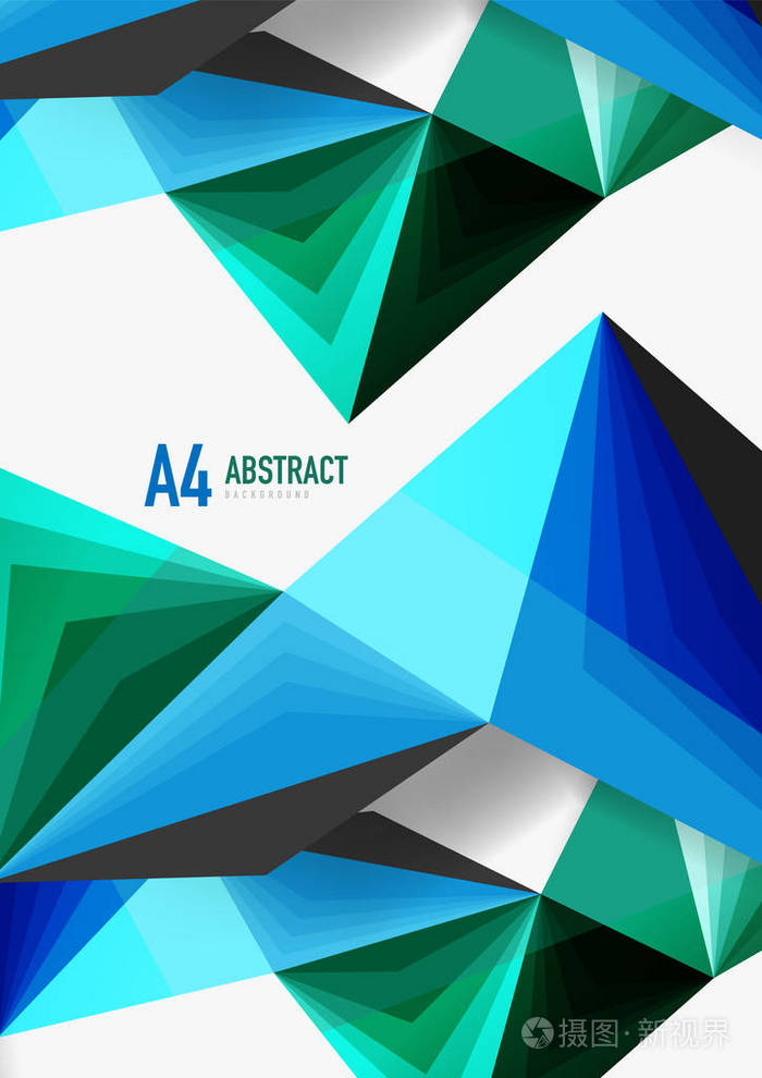 矢量低聚风格 3d 三角线