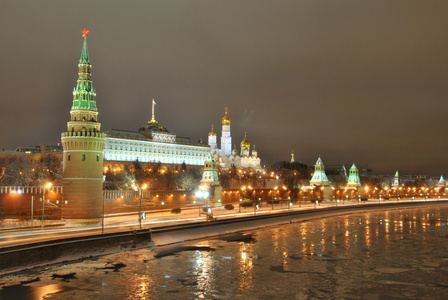 莫斯科克里姆林宫冬天