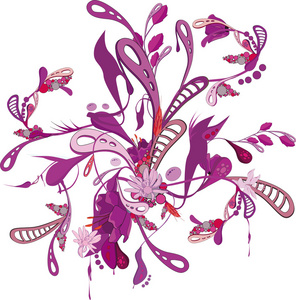 抽象的紫罗兰装饰花
