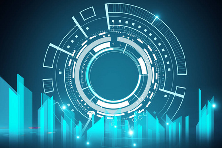 高科技概念.3d 渲染照片