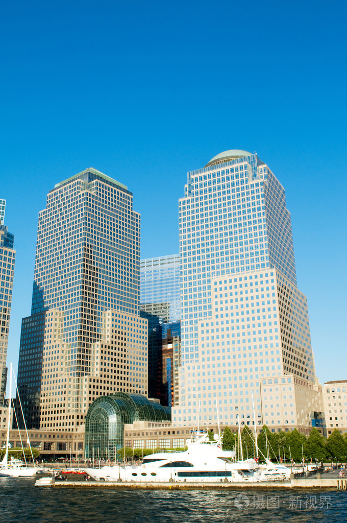 纽约市全景高楼林立