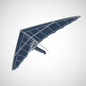 悬挂式滑翔矢量标志图标插画照片