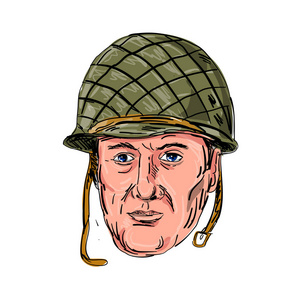 二战美国士兵头像图片