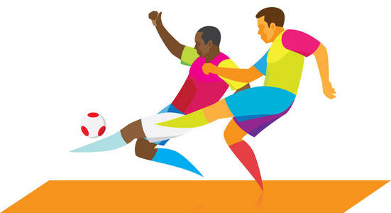 研究球迷体育女子球员穿着红色制服举行足球庆祝看角落卡通篮球球员