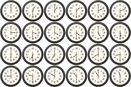 24 时钟每隔半小时照片