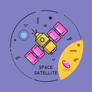 扁线卫星在空间图片