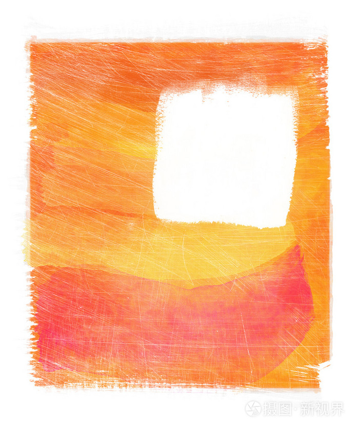 橙色抽象水彩背景