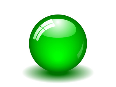 有光泽的绿色球球