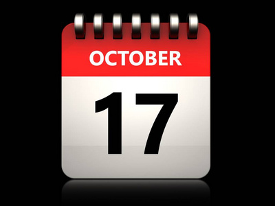 17 10 月日历的插图