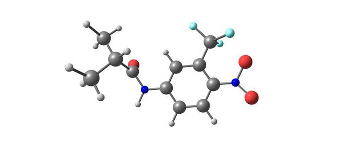 氟他胺分子结构上白色孤立