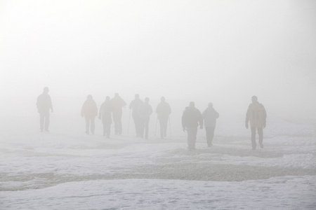 冬季徒步旅行者