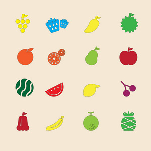 水果矢量图标设计