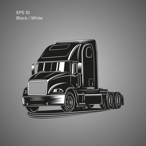 另类图片重口味现代美国卡车矢量图.重型运输图片照片