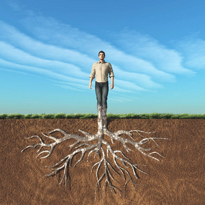 已经扎根的人的形象照片