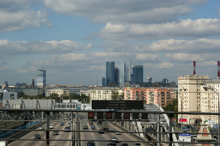 莫斯科和圣安德鲁斯桥俄罗斯的景色