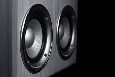 多媒体黑色音频音箱背景音乐喇叭图片