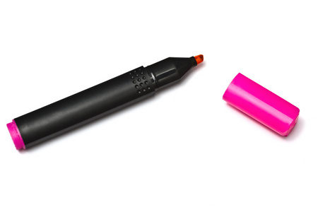 粉红色荧光笔