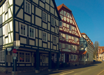 美丽的颜色街道老欧洲风格