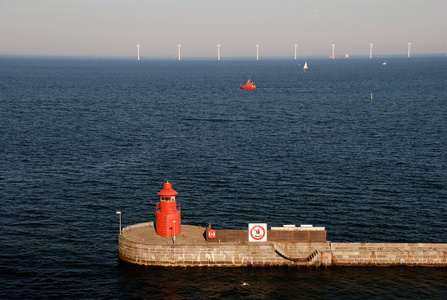 Leuchtturm und Windrder in Kopenhagen  Norwegen