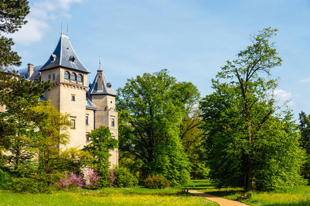 文艺复兴风格城堡位于 Goluchow 附近卡利什，波兰