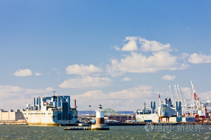 美国纽约湾上港