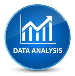 数据分析 统计图标 优雅蓝色圆形按钮