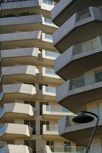 米兰 意大利 现代住宅建筑在城市生活