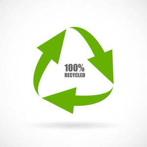 再生的材料矢量图标照片