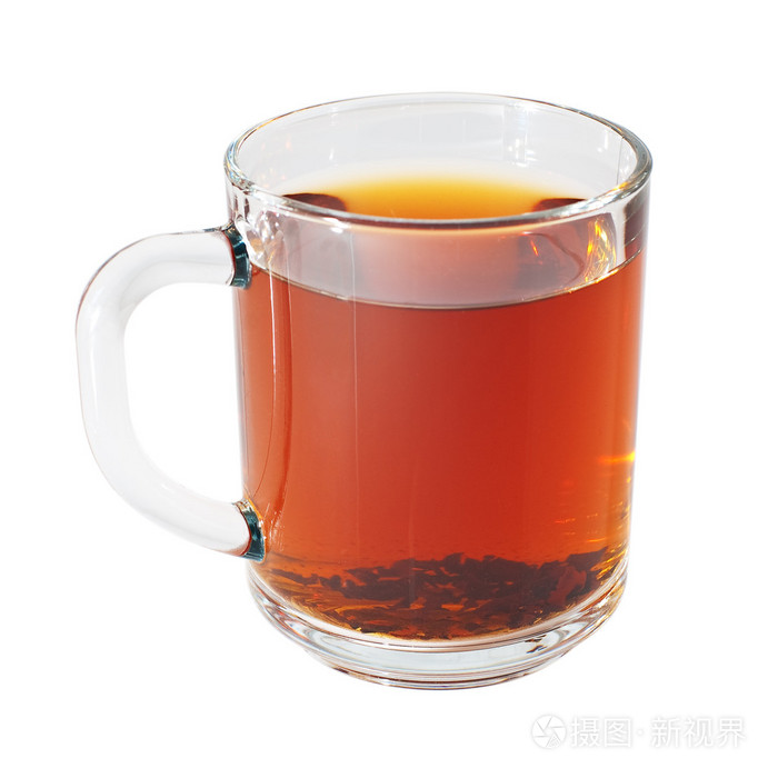 玻璃杯子与红茶