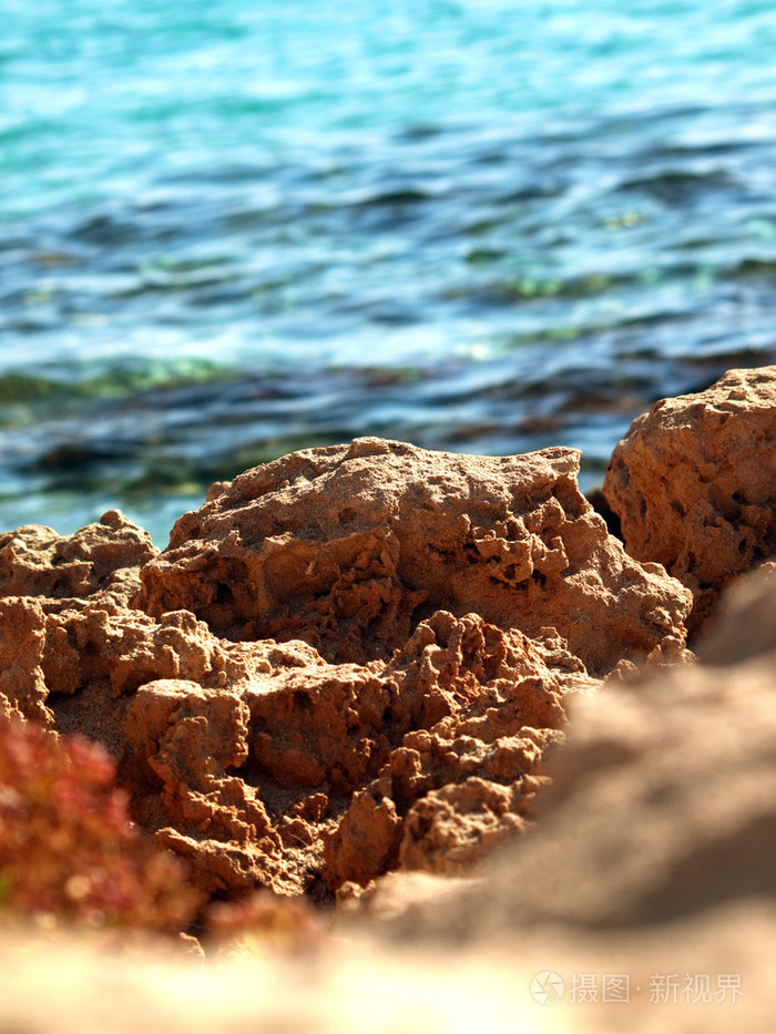 海洋景观与石头