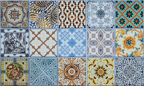 葡萄牙瓷砖的模式图片
