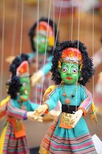 在尼泊尔加德满都木偶