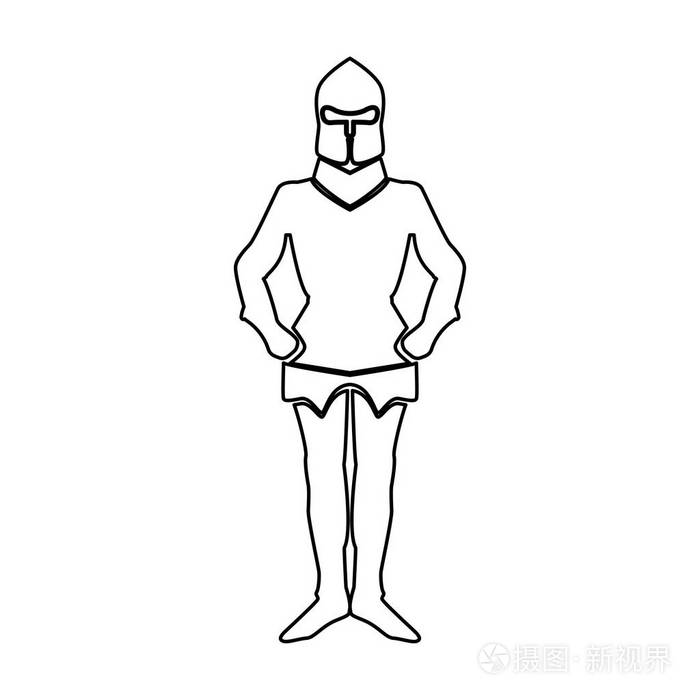 盔甲黑颜色路径图标插画-正版商用图片020ebl-摄图新视界