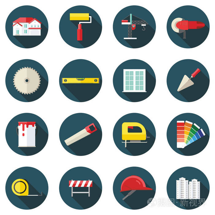 一套施工图标在平的设计与长长的影子