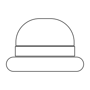 黑色的老式顶帽子颜色路径图标
