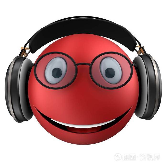 红色的图释微笑