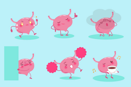 肌尿可爱的卡通膀胱照片