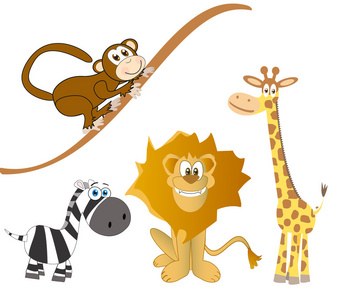 非洲野生动物卡通